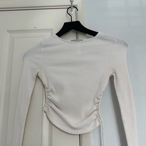 UO Francesca Ribbed Open-Back Tee